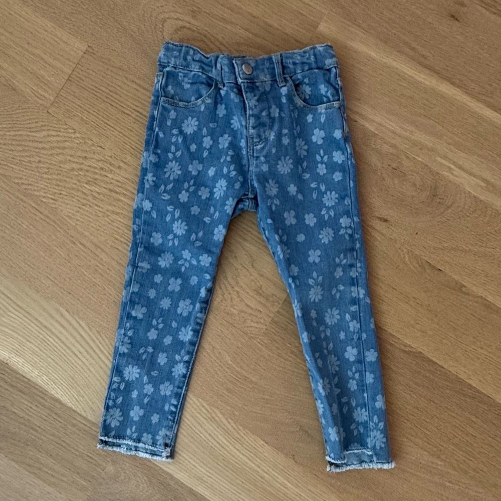 Zara Floral Skinny Jeans